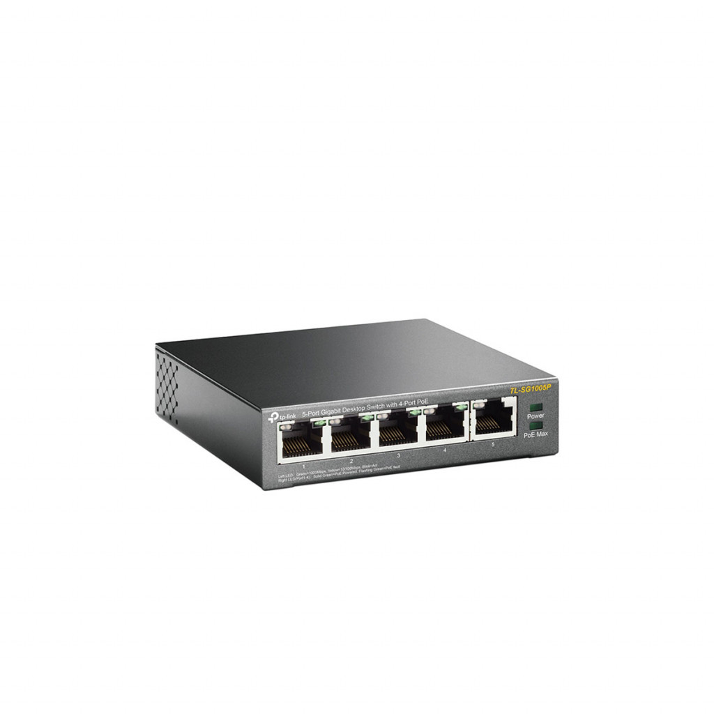 سوئیچ شبکه 5 پورت با 4 پورت PoE تی پی لینک مدل TL-SG1005P